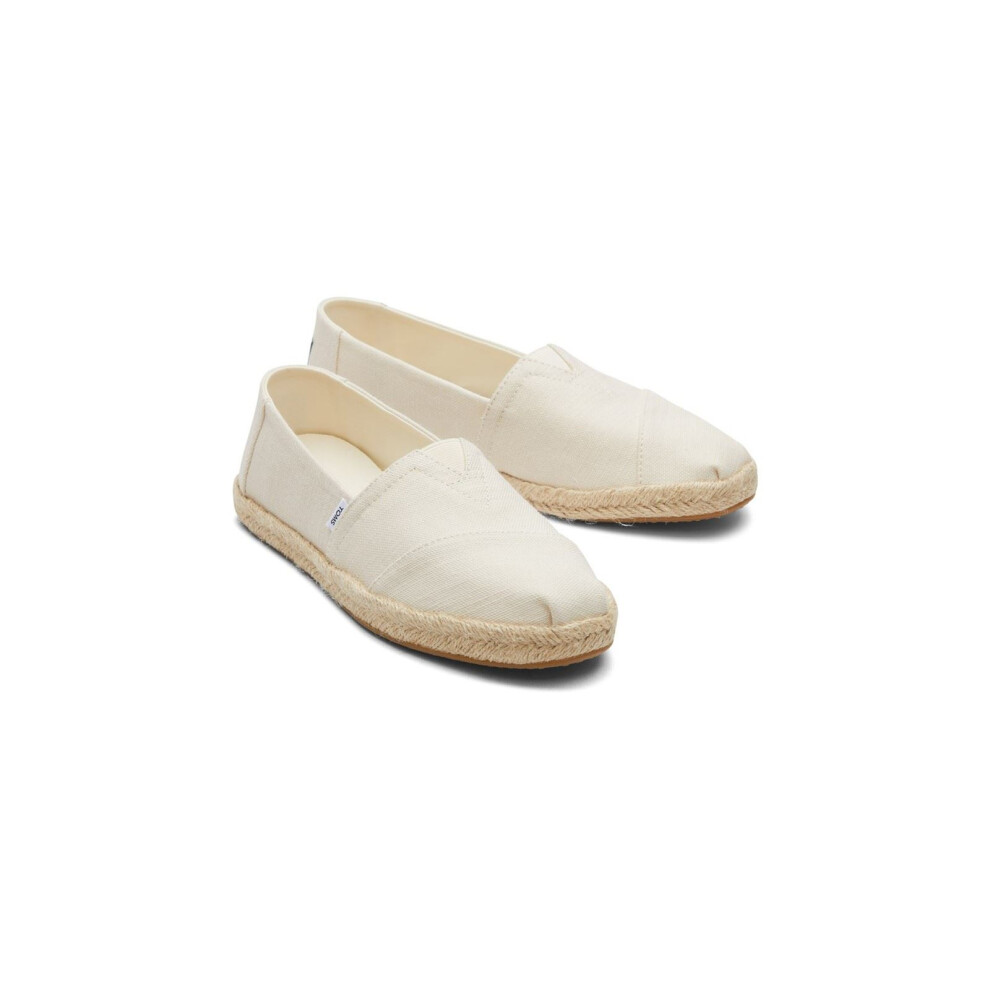 (Brown, 4 (Adults')) TOMS Alpargata Rope 100% Cotton Women's Natural Espadrilles