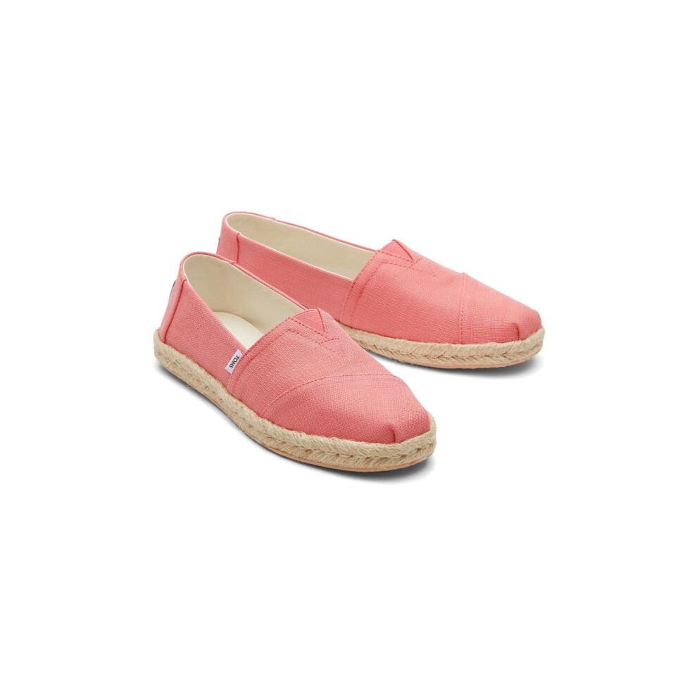 (Pink, 6 (Adults')) TOMS Alpargata Rope Lyocell Women's Peach Espadrilles