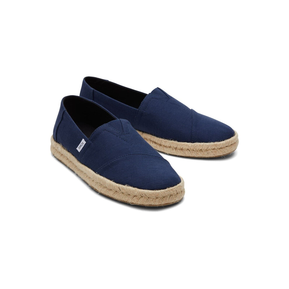 (Blue, 7 (Adults')) TOMS Alpargata Rope 2.0 100% Cotton Men's Navy Espadrilles
