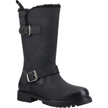 (Black, 8 (Adults')) Hush Puppies Winnie Leather Women's Black Boots