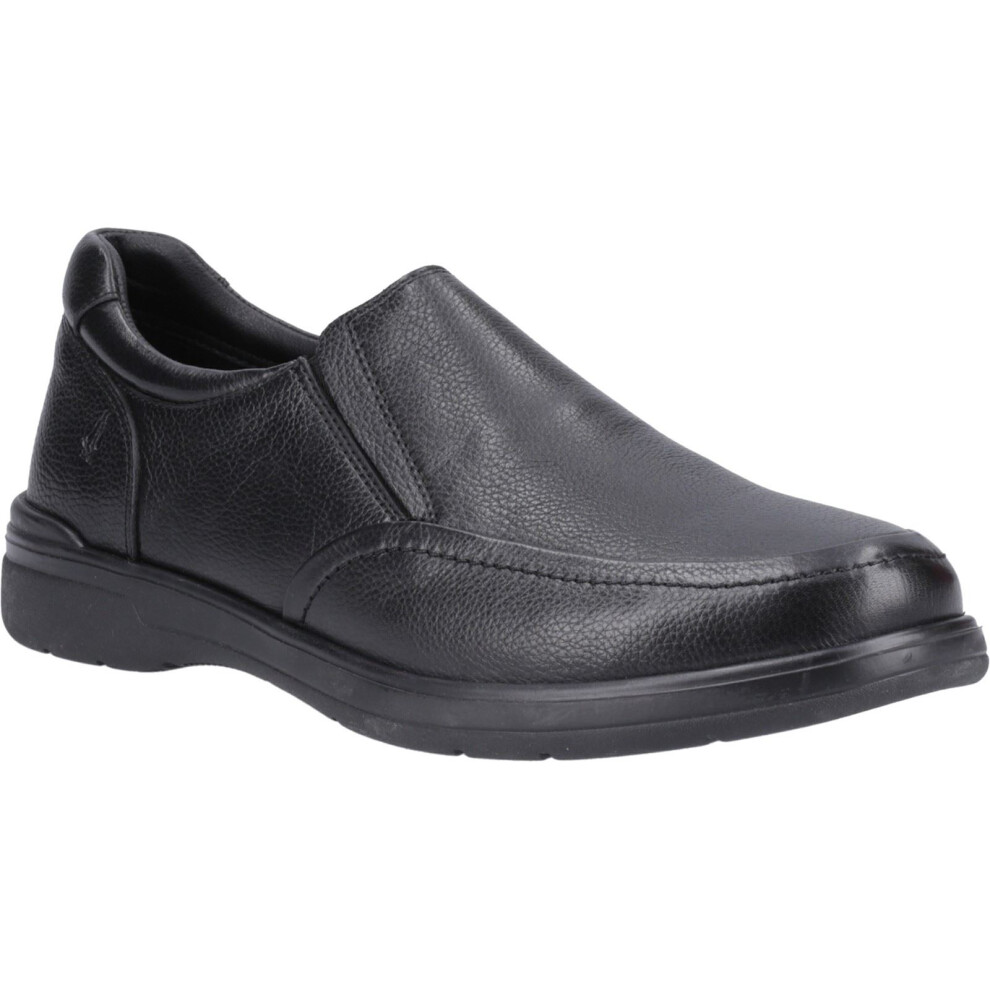 Hush Puppies (Black, 12 (Adults')) Matthew Leather Men's Black Loafers