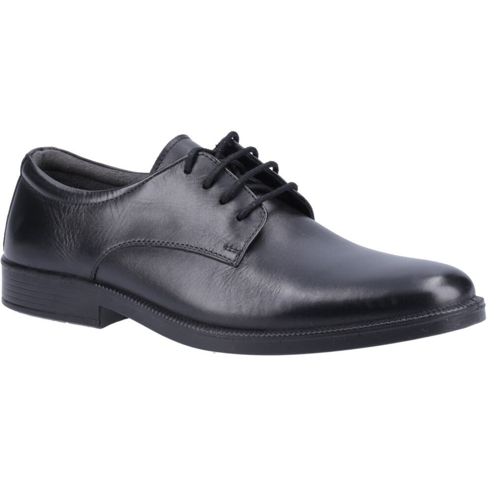 Hush Puppies (Black, 7 (Adults')) Neal Leather Men's Black Lace-Up Shoes