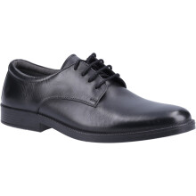 (Black, 8 (Adults')) Hush Puppies Neal Leather Men's Black Lace-Up Shoes