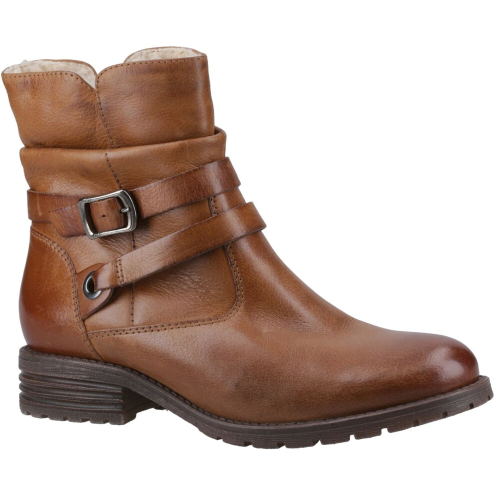 Hush Puppies (Brown, 4 (Adults')) Piper Leather Women's Tan Boots