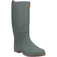 (Green, 6.5 (Adults')) Cotswold Pendock Tall Synthetic Green Wellington Boots