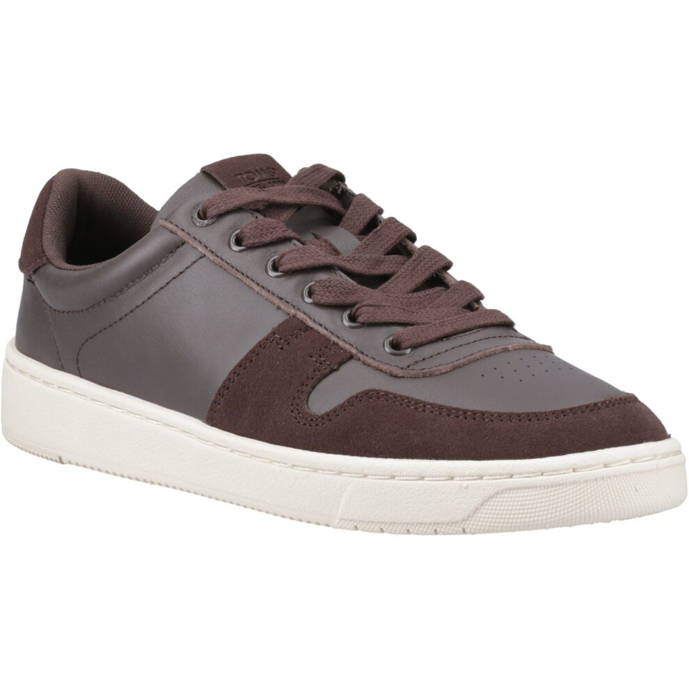 Toms (Brown, 7 (Adults')) Trvl Lite Court Leather Men's Brown Trainers