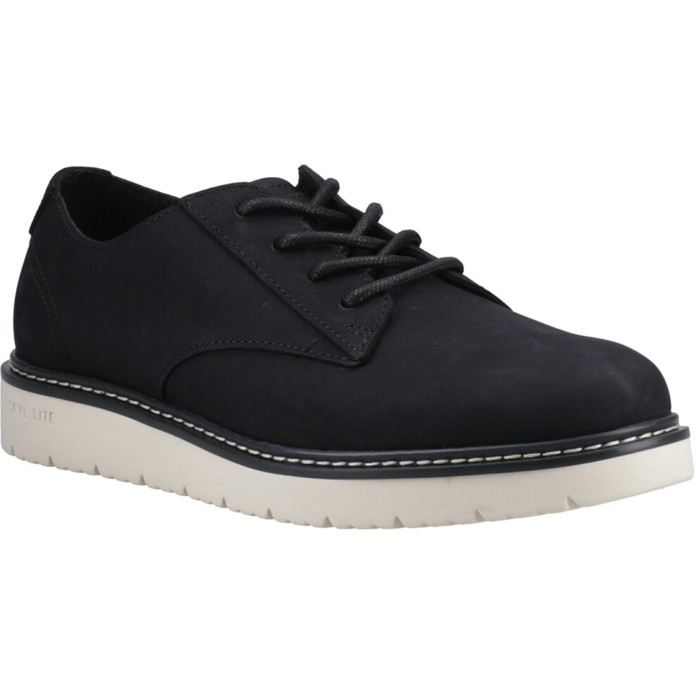 Toms (Black, 8 (Adults')) Navi Trvl Lite Leather Men's Black Oxford Shoes