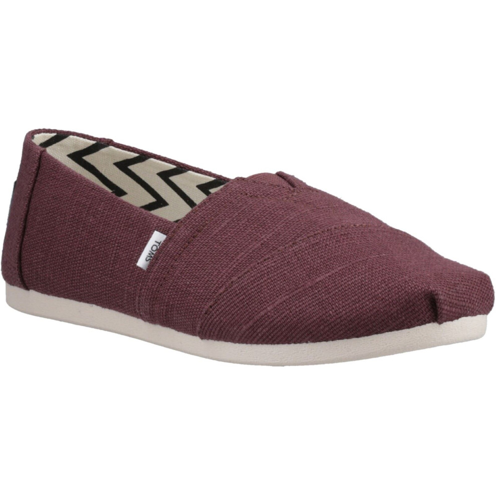(Red, 4 (Adults')) TOMS Alpargata Jute Women's Burgundy Espadrilles