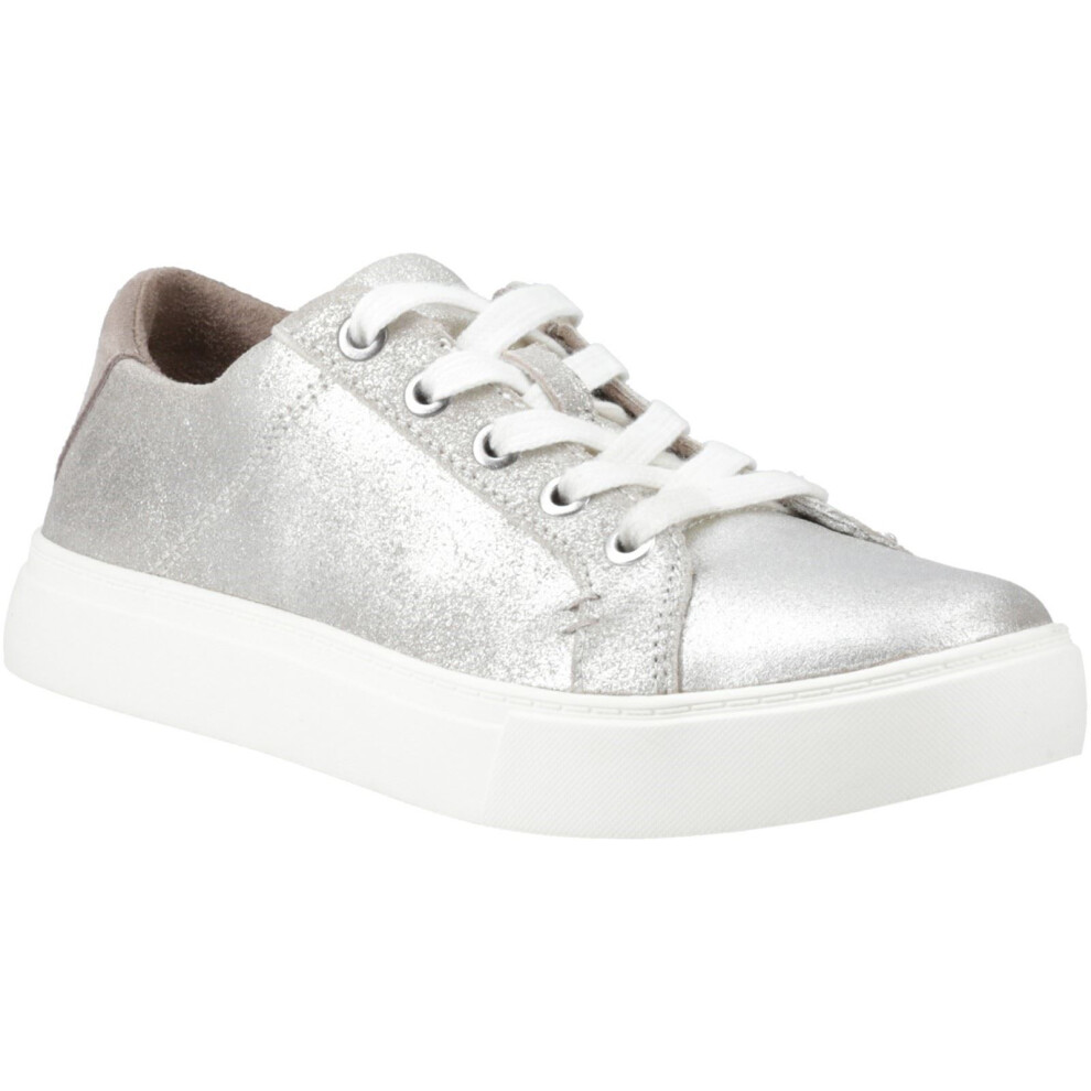 Toms (Silver, 8 (Adults')) Kameron Leather Women's Silver Trainers