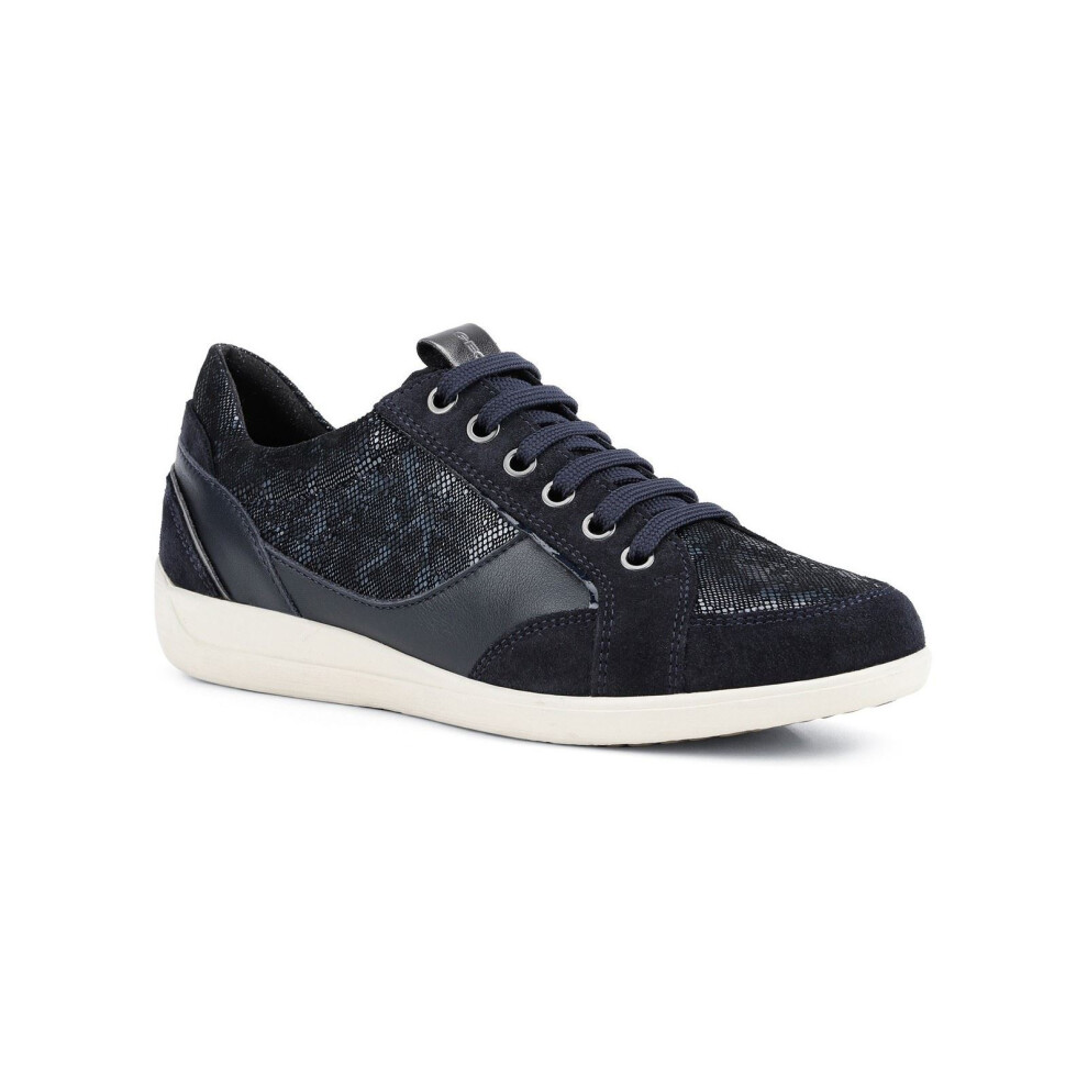 Geox (Blue, 5 (Adults')) Myria Leather Women's Navy/Blue Trainers