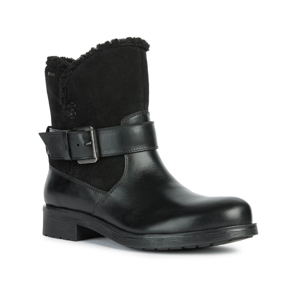 Geox (, 6 (Adults')) D Rawelle B Abx A Leather Women's Boots Black