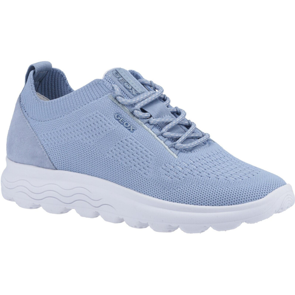 Geox (, 7.5 (Adults')) D Spherica A Leather Women's Light Sky Trainers Blue