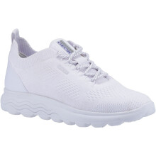(White, 7.5 (Adults')) Geox D Spherica A Leather Women's White Trainers