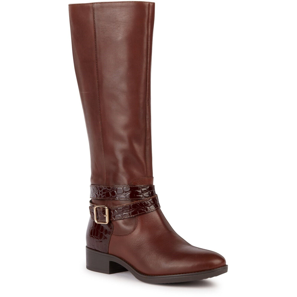 Geox (Brown, 6 (Adults')) D Felicity Leather Women's Brown Boots