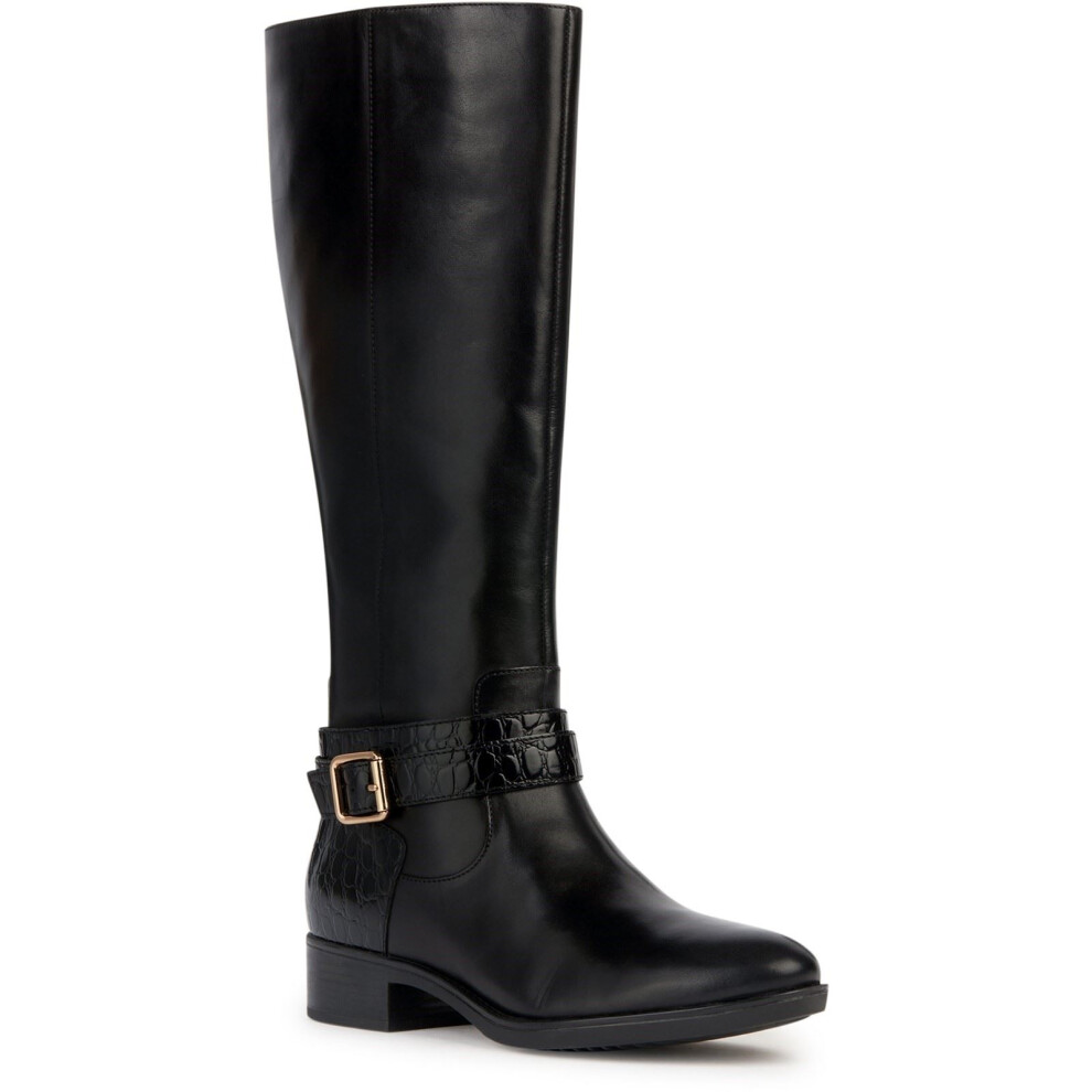 Geox (Black, 5 (Adults')) D Felicity Leather Women's Black Boots