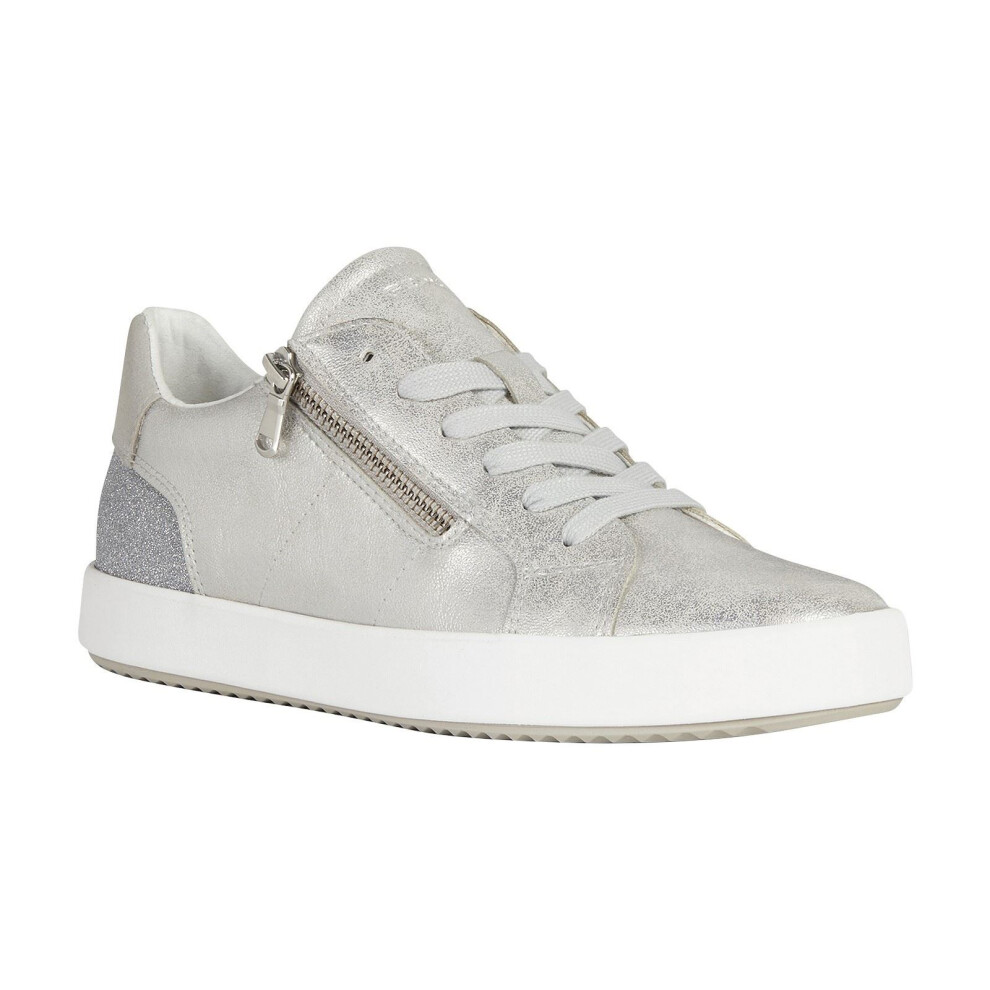 Geox (Silver, 7 (Adults')) D Blomiee A Synthetic Polyurethane Women's Silver Trainers