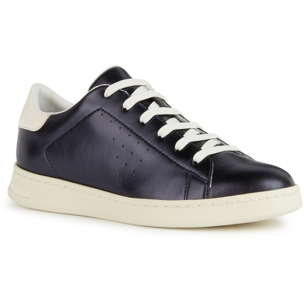 Geox (Blue, 3 (Adults')) D Jaysen B Leather Women's Dark Jeans/Optic White Trainers