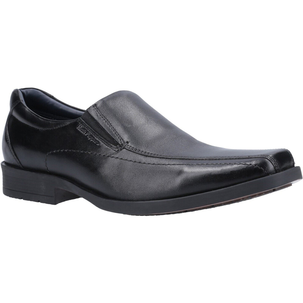 Hush Puppies (, 10 (Adults')) Brody Leather Men's Slip-On Shoes Black