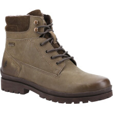 (Brown, 8 (Adults')) Hush Puppies Annay Leather Women's Khaki Boots