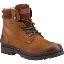 (Brown, 4 (Adults')) Hush Puppies Annay Leather Women's Camel Boots