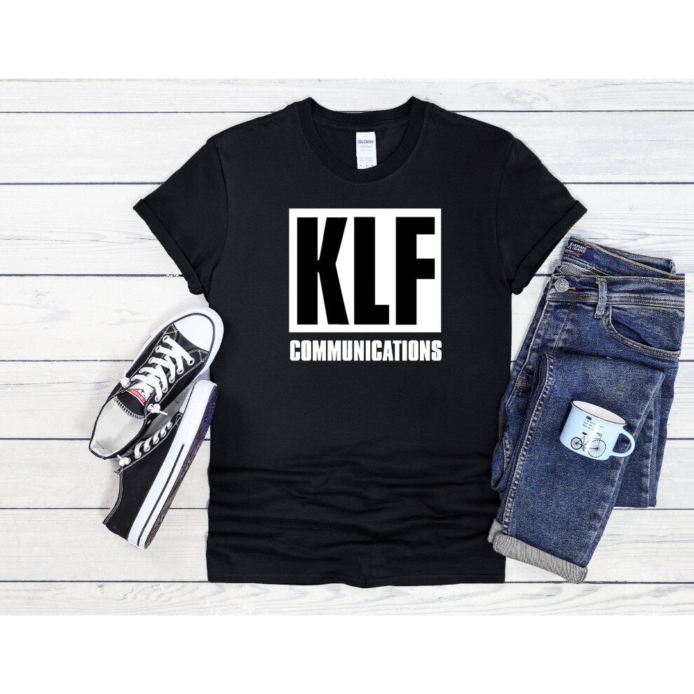 (XXXXX-Large, Black) KLF Communications Academy Singer Men Women Unisex Top T Shirt