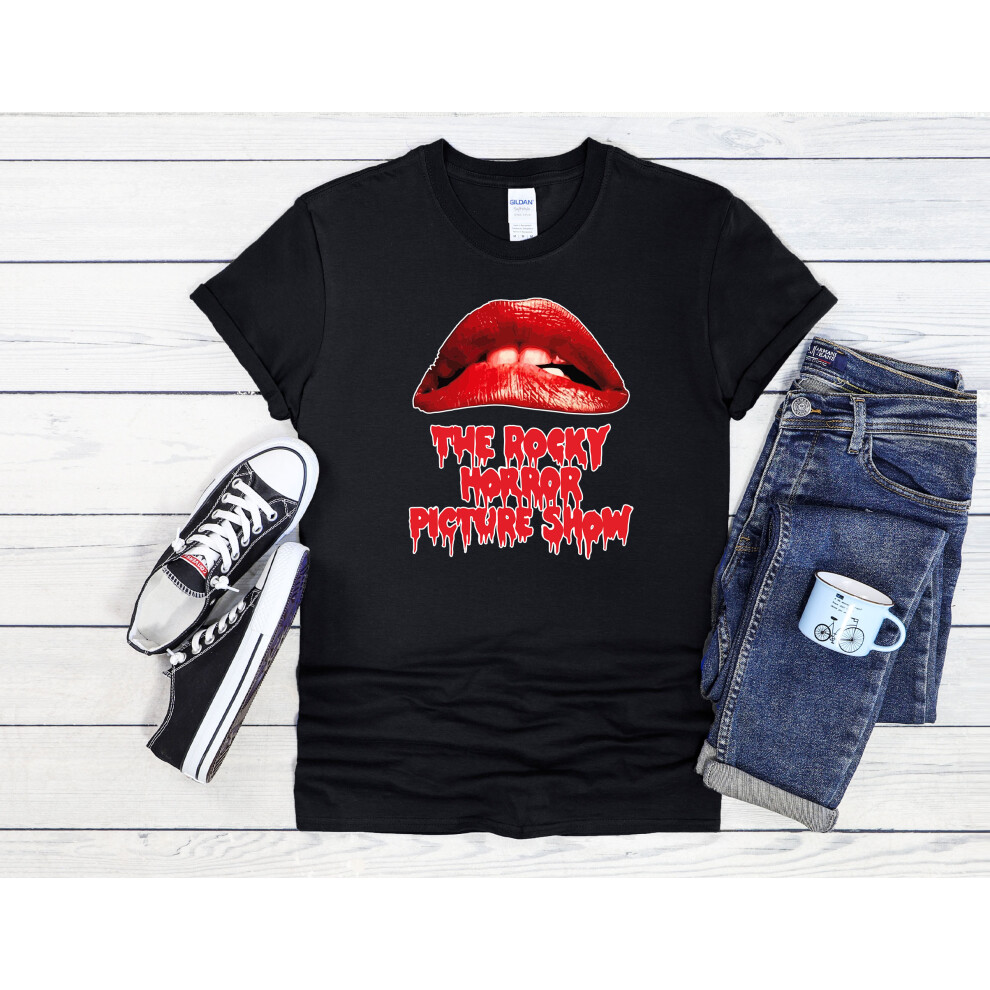 (XXX-Large, Black) Rocky Horror Picture Show Musical Men Women Unisex Top T Shirt