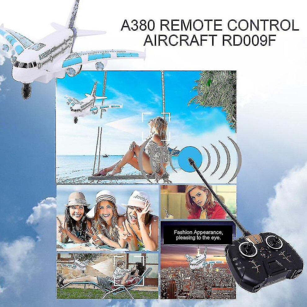 A380 Remote Control Aircraft Boys Airbus Toy Airplane Model Colorful Lights