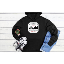 (Large, Black) Asahi Super Dry Japanese Beer Black Grey Men Women Unisex Hoodie