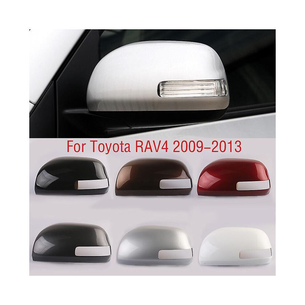 (brown left) Car Wing Door Side Mirror Cap Shell House Exterior Rearview Mirror Cover Lid For Toyota Rav4 Rav 4 2009 2010 2011 2012 2013