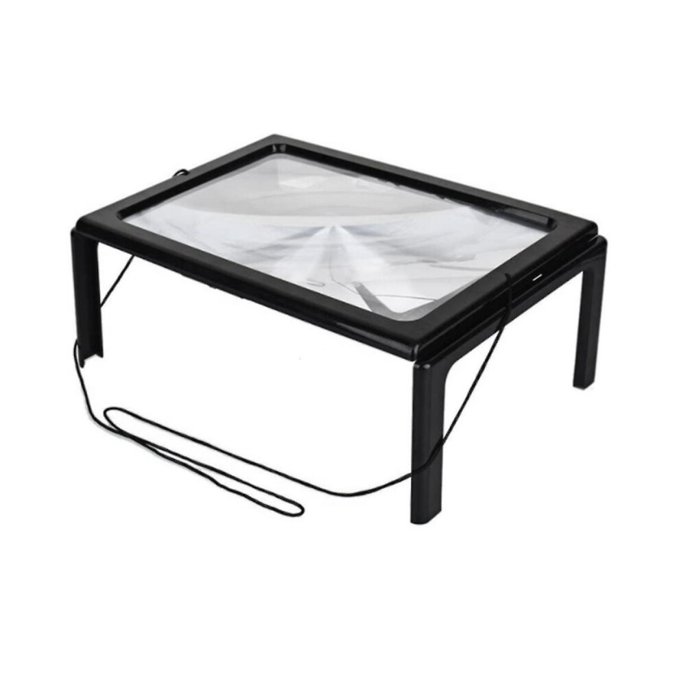 Reading Magnifier Full Page Optical Magnifying Foldable Led Lens Desk Magnifying Glass For Elderly