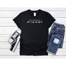 (Large, Black) The One Where We Go To Disney Holiday Men Women Unisex Top T Shirt