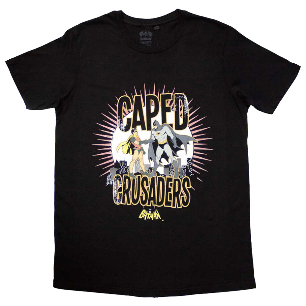 (S, Black) Batman Caped Crusaders T Shirt