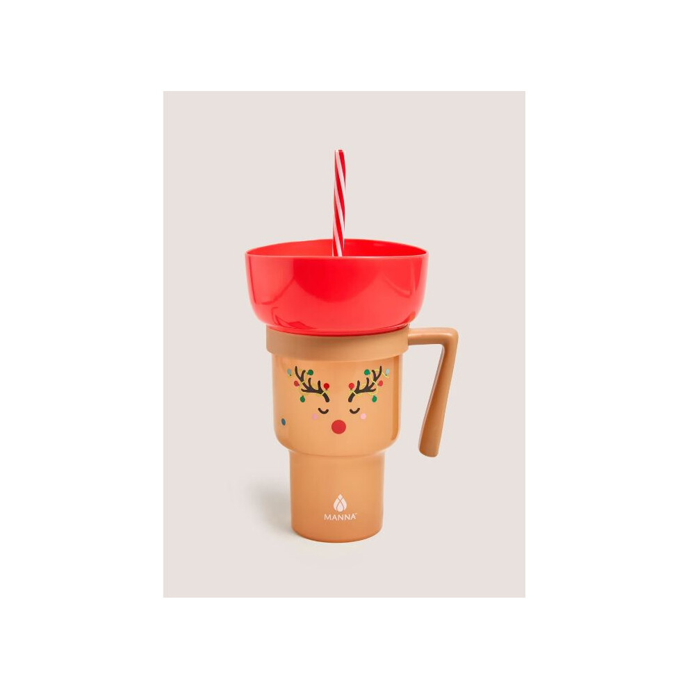 New Delightful Beige  Snack Tumbler Crafted from Durable Plastic