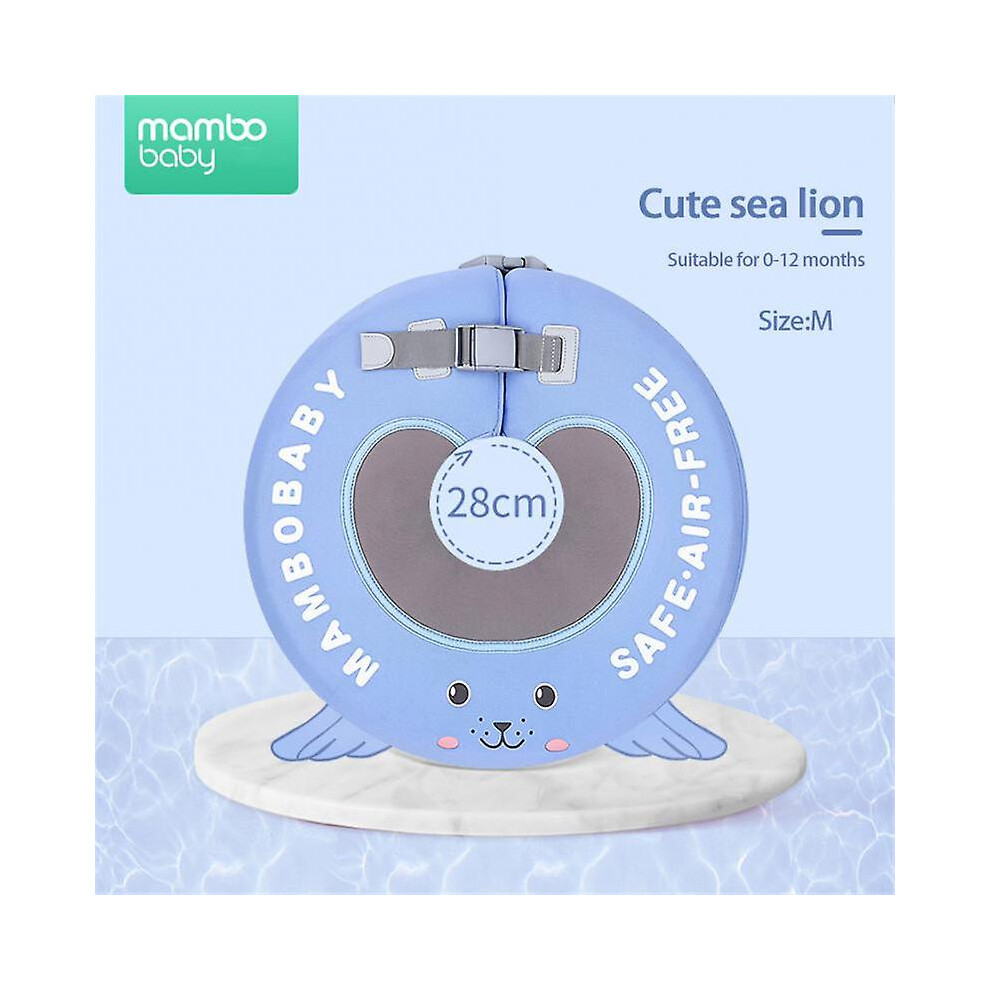 (M ) Mambobaby Baby Float Lying Swimming Rings Infant Waist Swim Ring Toddler Blue