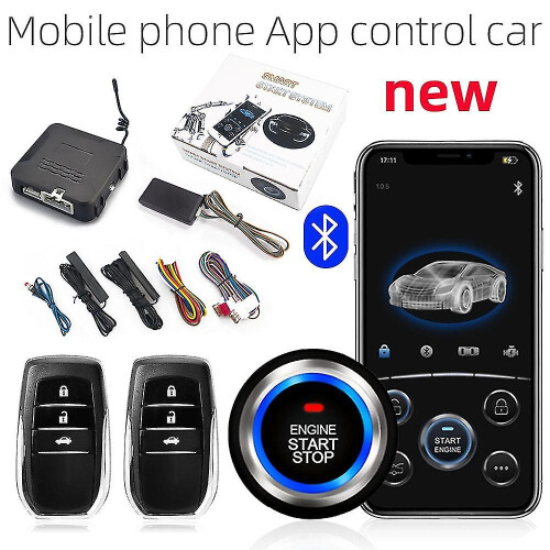 Universal Car Remote Start Stop Kit Bluetooth Mobile Phone App Control Engine Ignition Open Trunk Pke Keyless Entry Car Alarm 1