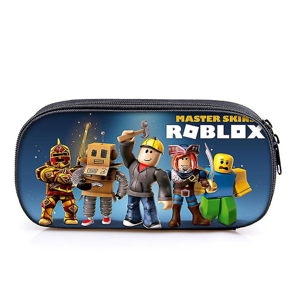 (C) Roblox Kids Boys Girls Large Capacity Pencil Case Pen Bag Student School Stationery Organizer Pouch Gifts