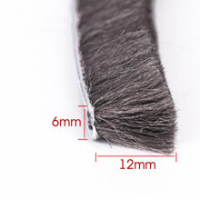 (6mm x 12mm (10M)) 10m Hairy Seal Brush Pile Door Window Sliding Weather Strip Draught Excluder