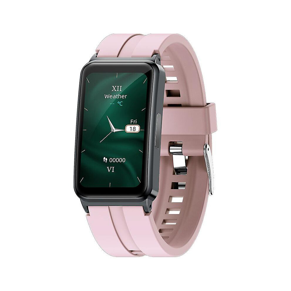 (Pink) Blood Glucose Sugar Smart Body Temperature Ecg Hrv Monitoring Fitness Smart Bracelet Spo2 Smartwatches Pink