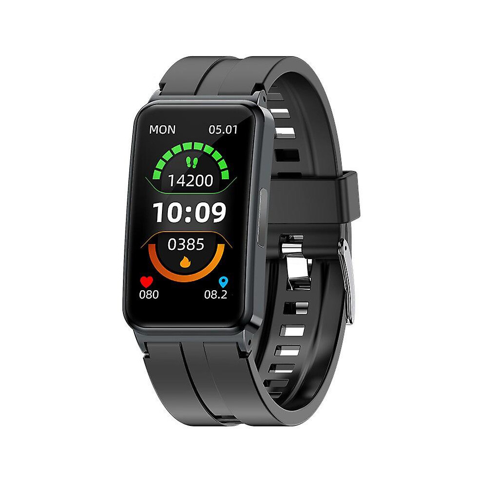 (Black) Blood Glucose Sugar Smart Body Temperature Ecg Hrv Monitoring Fitness Smart Bracelet Spo2 Smartwatches Black