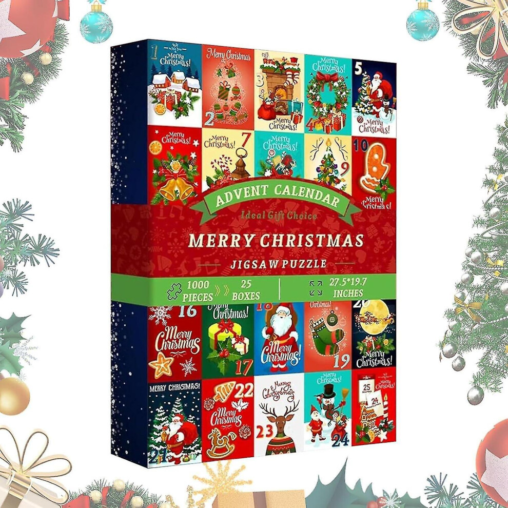 Advent Calendar 2023 Christmas Jigsaw Puzzle, Creative Christmas Puzzle Advent Calendar, 1008 Pieces