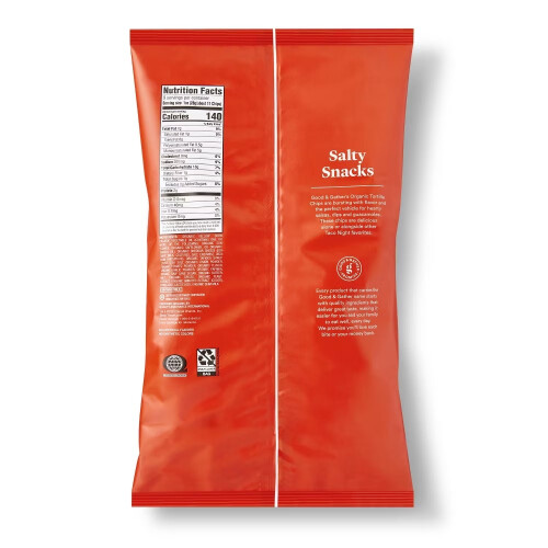 Organic Nacho Cheese Tortilla Chips 9oz 2