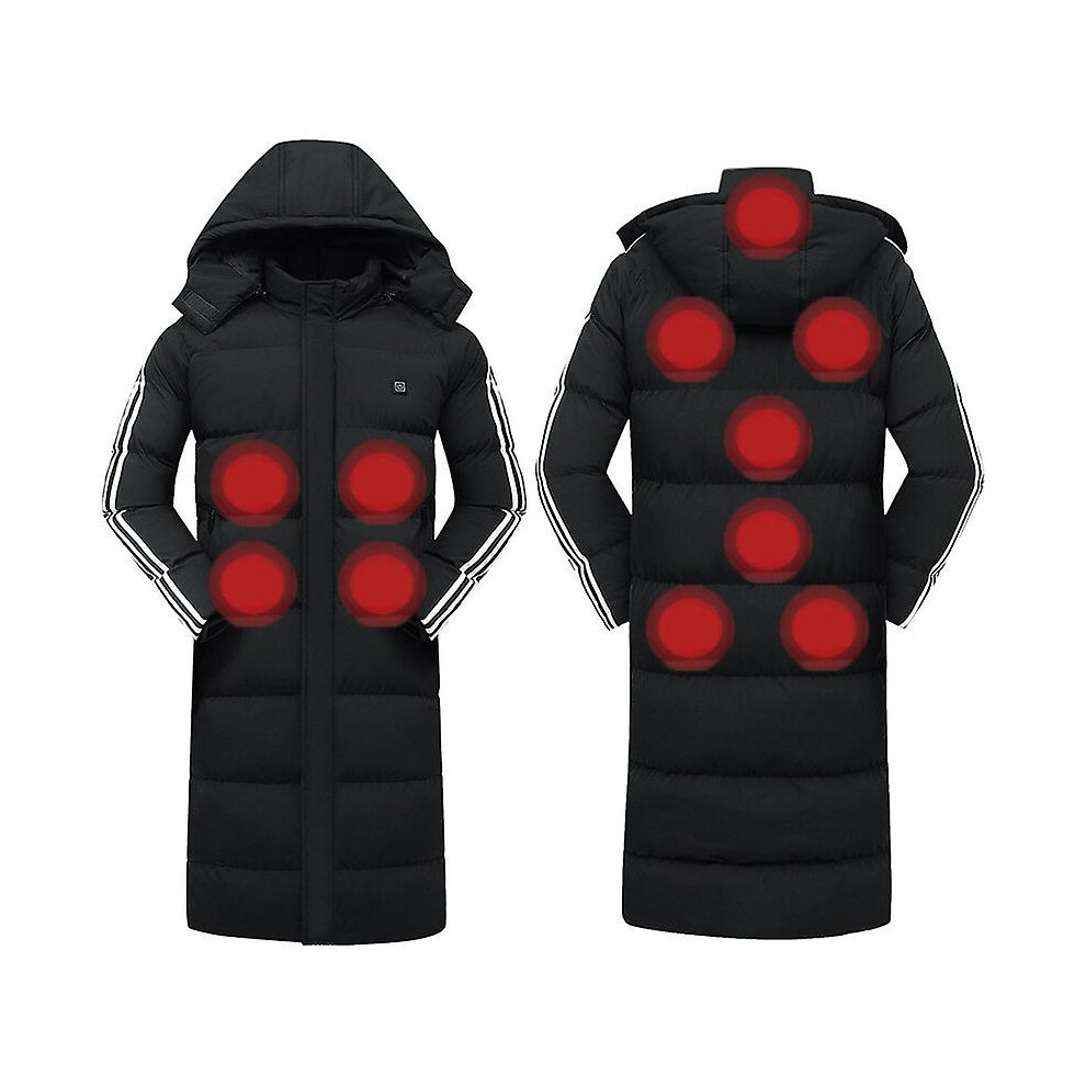 (9 districts, S) Long Heating Coat Male Coat Smart Charging Heating, Heating Down Jacket Womens-image-OPC-PFNZVZZ-NEW