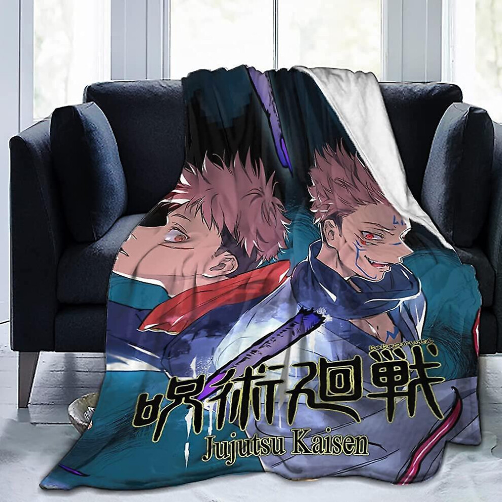 (50x40in 125x100cm) Jujutsu Kaisen Blanket For Anime Fans Ryomen Sukuna Blanket Throws Soft Bed Blanket For Bed -u251