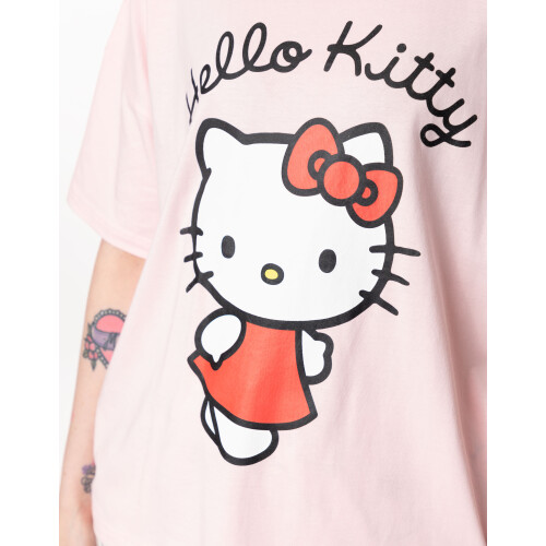 Hello Kitty (Medium) Hello Kitty Short Sleeve Long Leg Pyjama Set (Womens Pink) 2