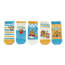 (B, 5-8years old) 5 Pairs Sports Cartoon Children's Socks Baby Boy Pokemon Pikachu Socks Kawaii Child Warm And Soft Gift Kids Girls Clothing