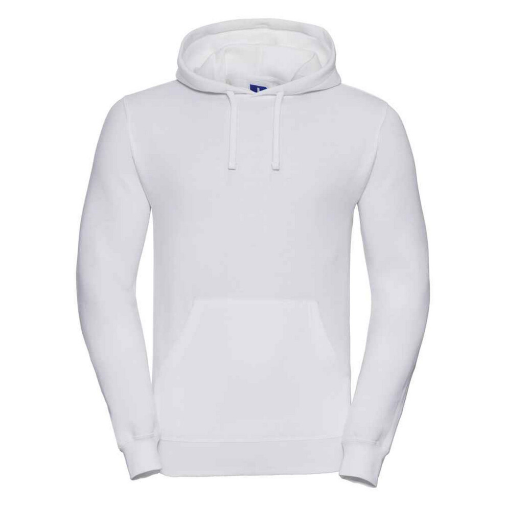 (XXL, White) Russell Mens Plain Hoodie