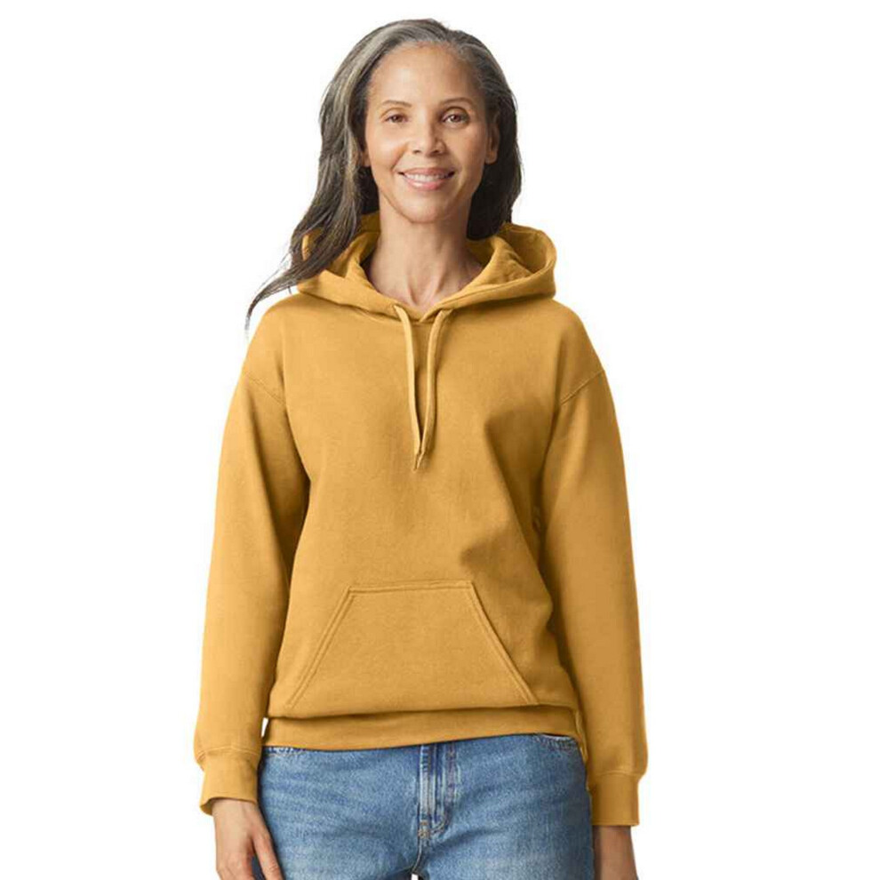 (4XL, Mustard) Gildan Unisex Softstyle Midweight Hoodie