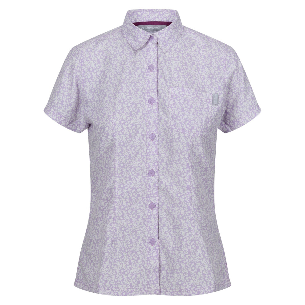 (20 UK, Lilac Frost) Regatta Womens/Ladies Mindano VIII Ditsy Print Short-Sleeved Shirt