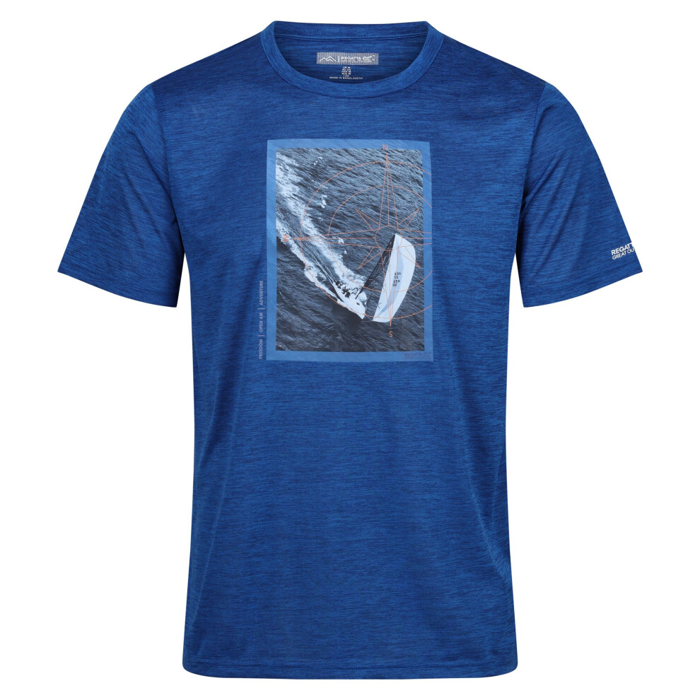 (S, Oxford Blue) Regatta Mens Fingal VIII Sailboat Marl T-Shirt