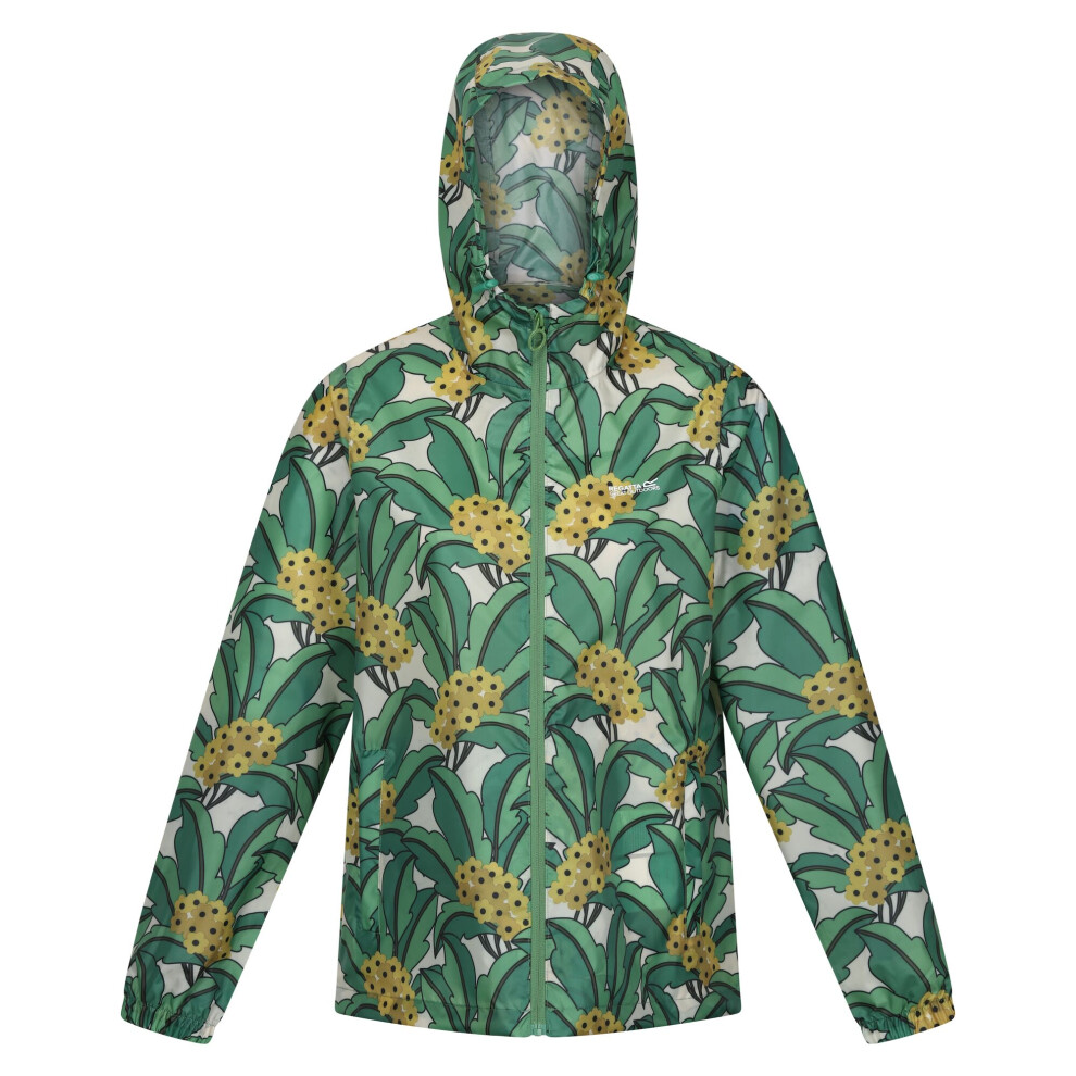 (8 UK, Green) Regatta Womens/Ladies Orla Kiely Tropical Floral Packaway Waterproof Jacket